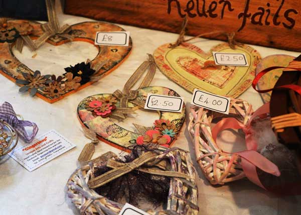 Craft Items - hand made wooden hearts