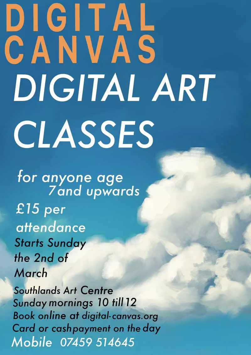 Digital art classes for anyone aged 7+